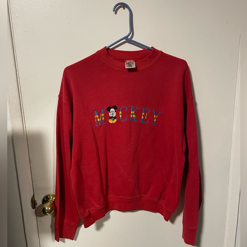 Red Disney Mickey Mouse sweater size L